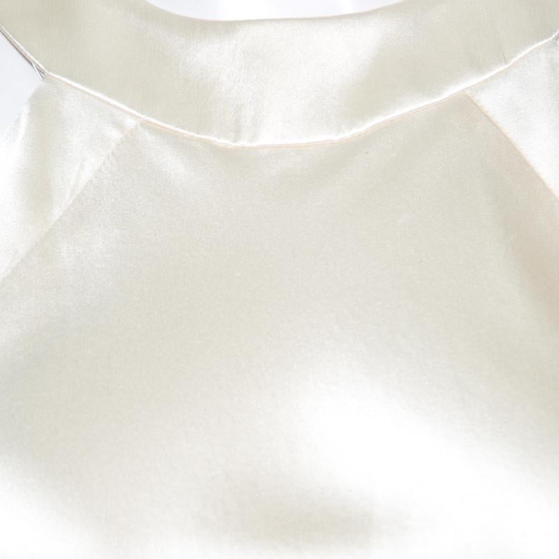 ralph lauren white silk dress