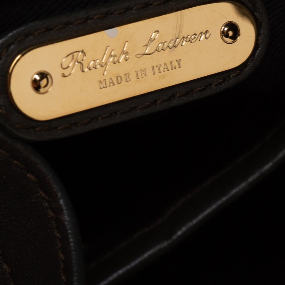 Ralph Lauren Olive Green Leather Ricky Drawstring Bucket Bag 2