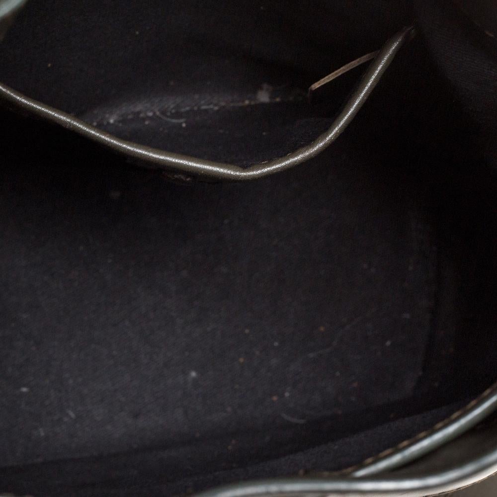 Ralph Lauren Olive Green Leather Ricky Drawstring Bucket Bag 1