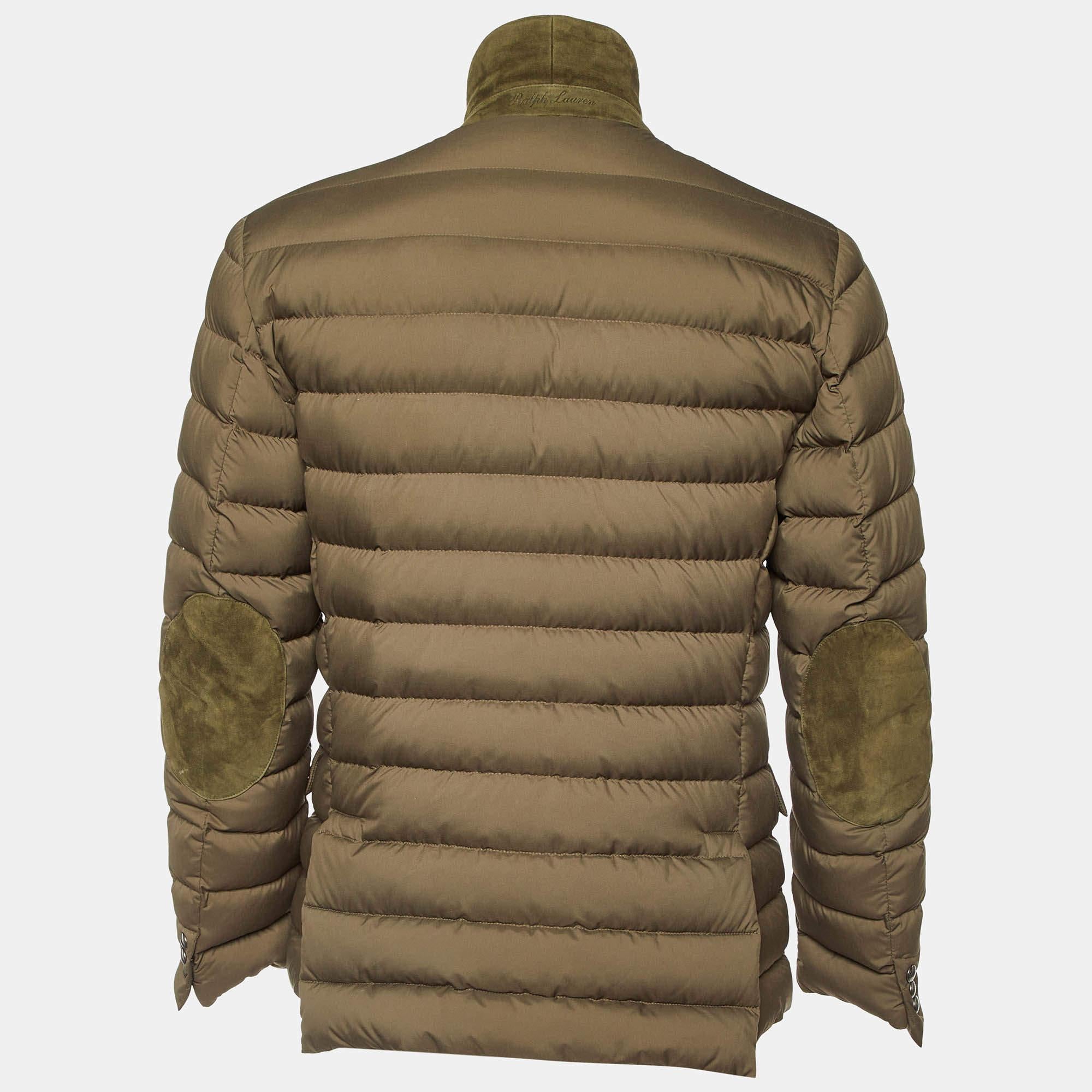 Infuse an extra dose of style into your outfit with this highly fashionable jacket. Tailored from quality materials  it embodies a contemporary vibe and is filled with functional characteristics.