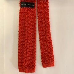 RALPH LAUREN Orangefarbene Krawatte aus Wollgemisch