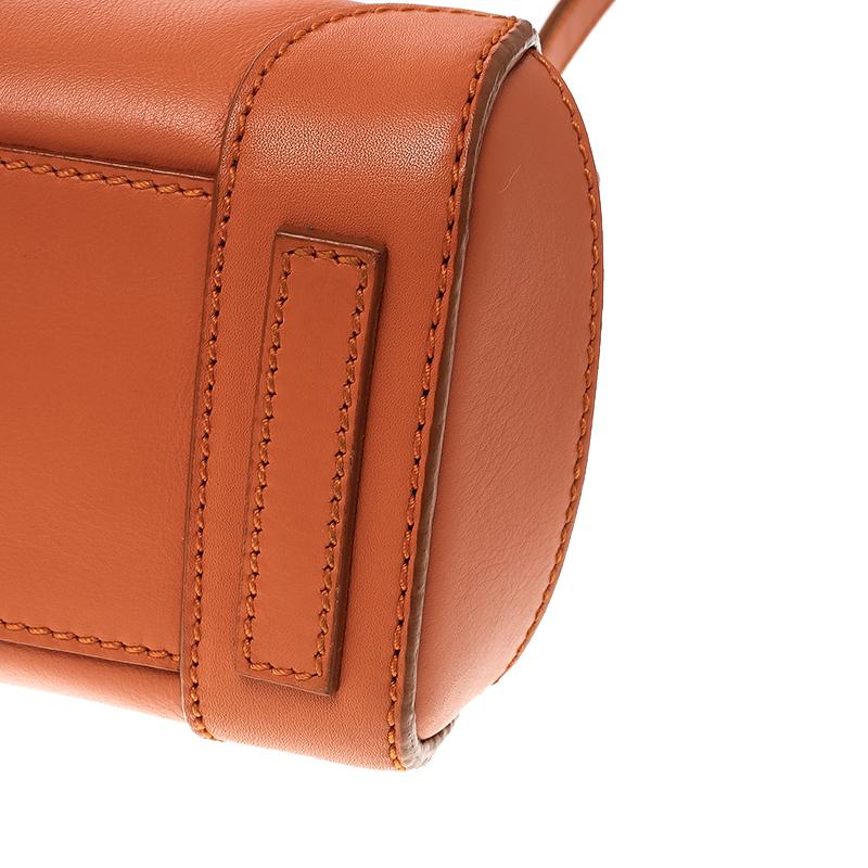 Ralph Lauren Orange Leather Ricky Crossbody Bag 5