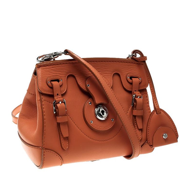 Ralph Lauren Orange Leather Ricky Crossbody Bag For Sale at 1stDibs