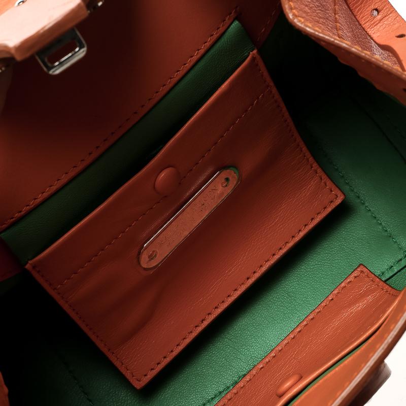 Ralph Lauren Orange Leather Ricky Crossbody Bag 2