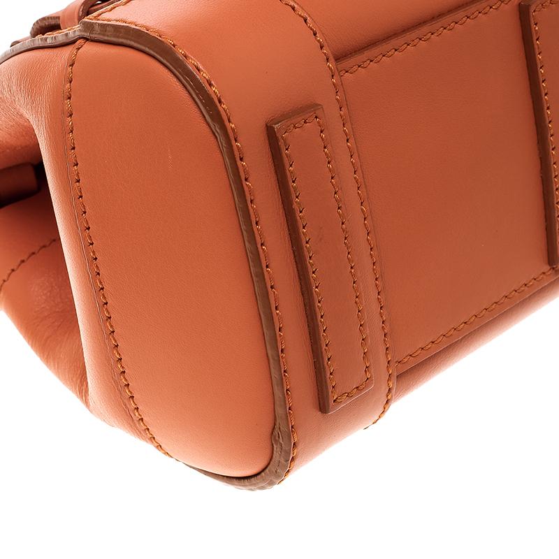 Ralph Lauren Orange Leather Ricky Crossbody Bag 4