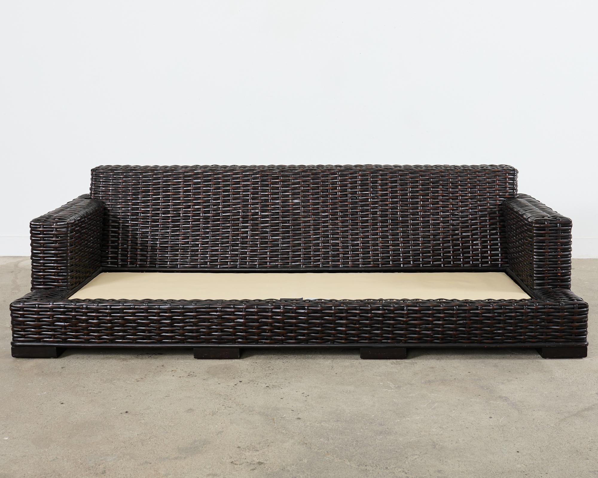 Ralph Lauren Organic Modern Woven Rattan Canyon Sofa 10