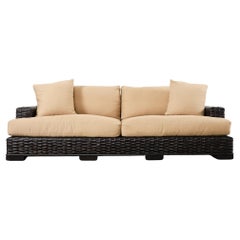 Ralph Lauren Organic Modern Woven Rattan Canyon Sofa