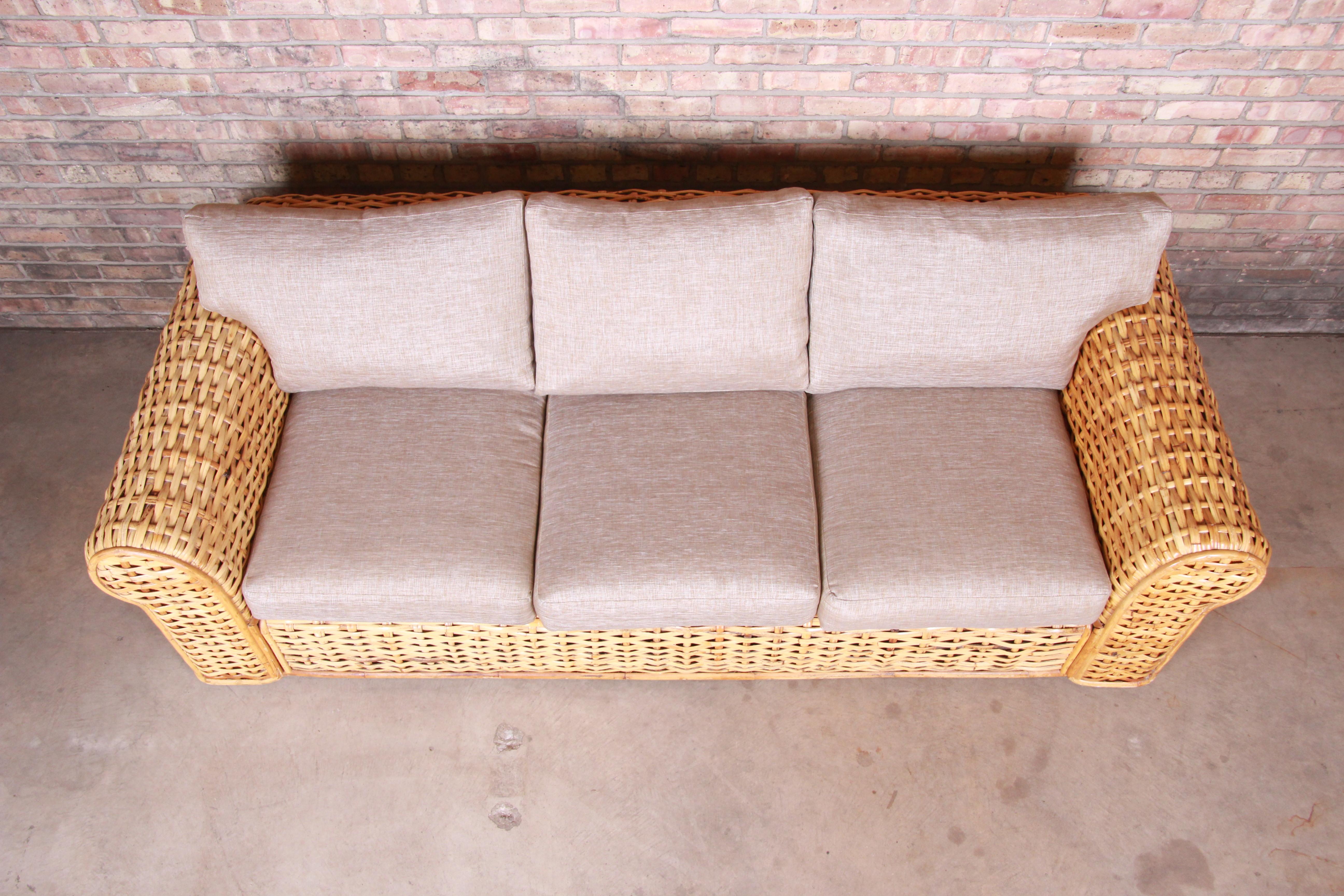 Ralph Lauren Organic Modern Woven Rattan Sofa 2