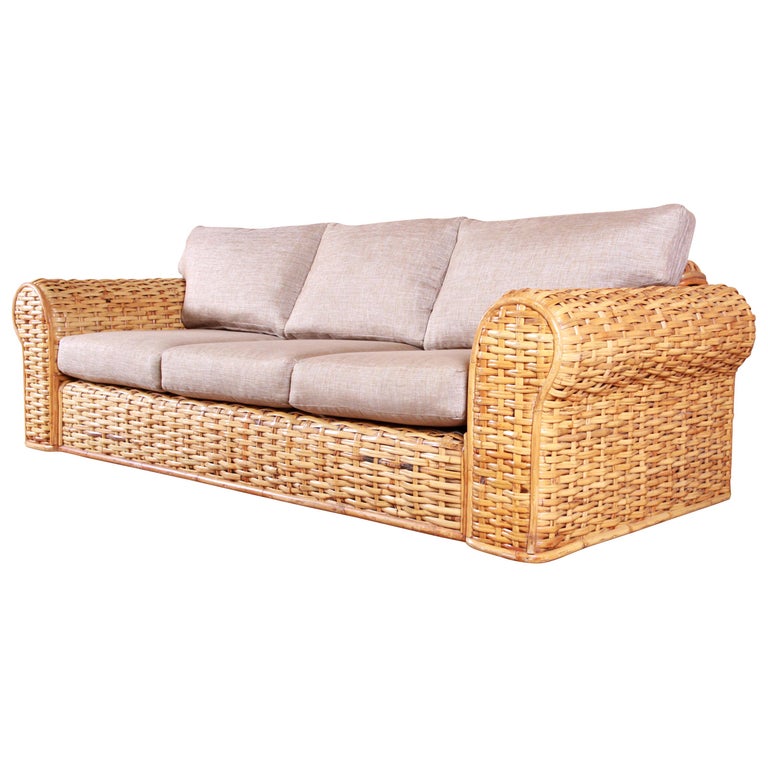 Ralph Lauren Organic Modern Woven Rattan Sofa