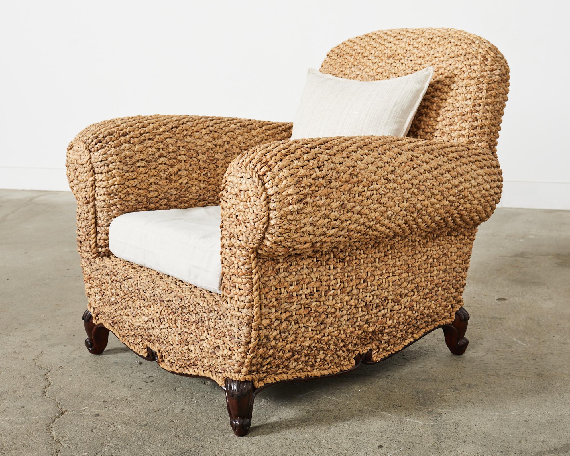 Ralph Lauren Organic Modern Modern Seagrass Lounge Chair (chaise longue en gazon tressé) en vente 4
