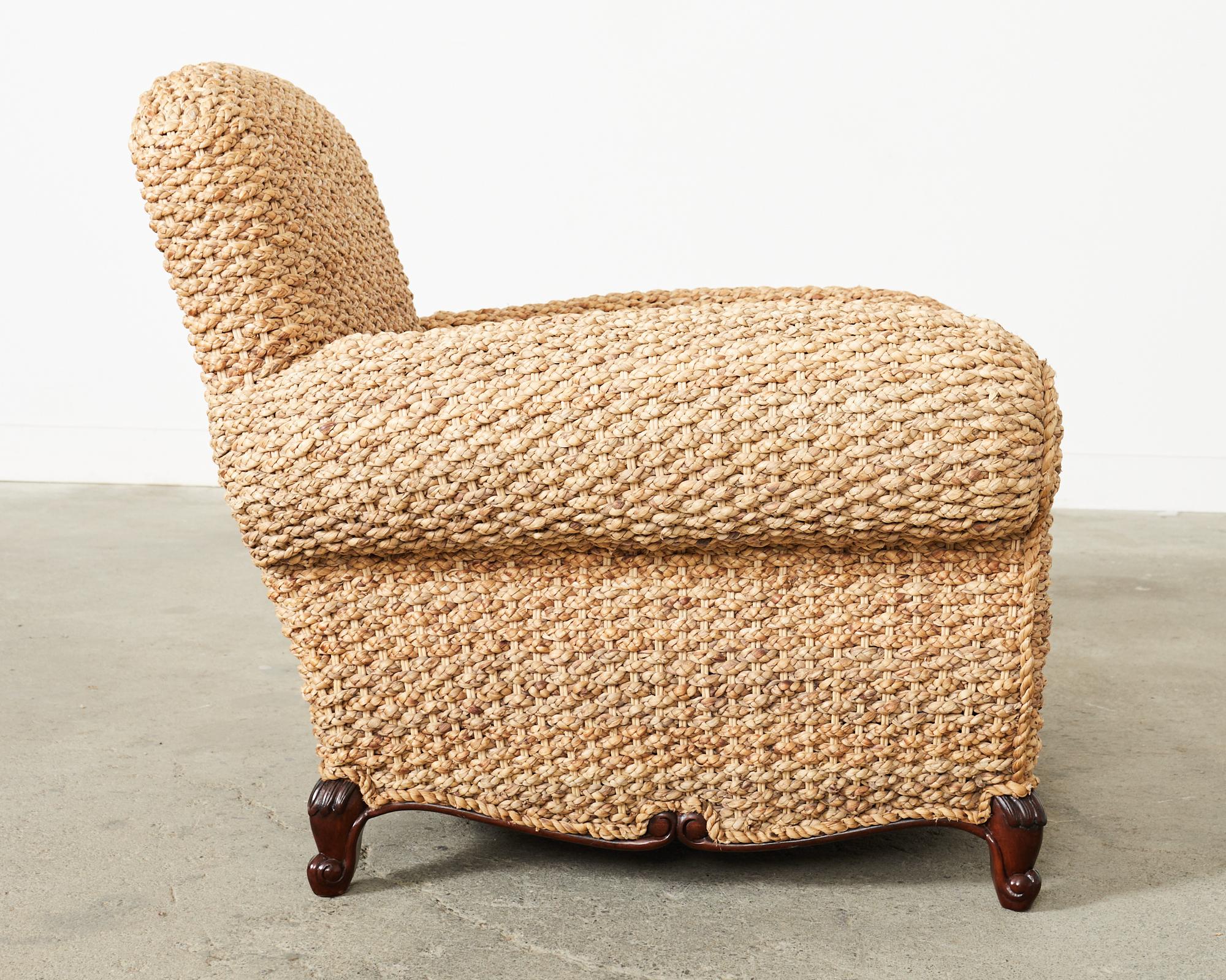 Ralph Lauren Organic Modern Woven Seagrass Lounge Chair For Sale 7
