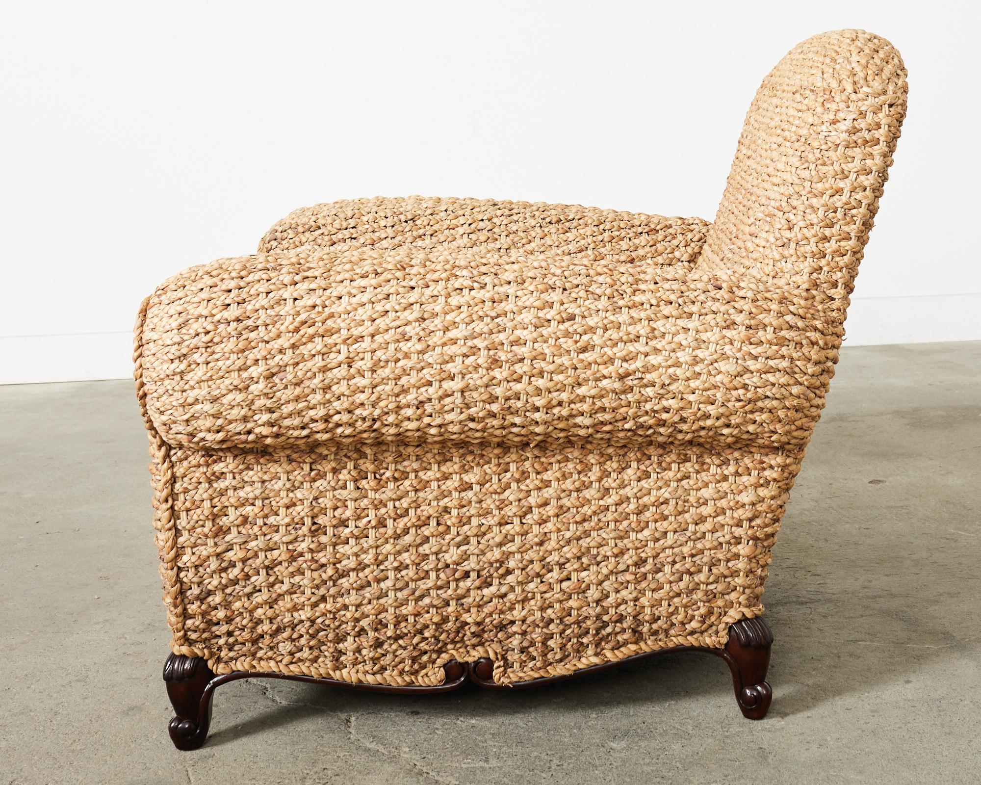 Ralph Lauren Organic Modern Woven Seagrass Lounge Chair For Sale 10