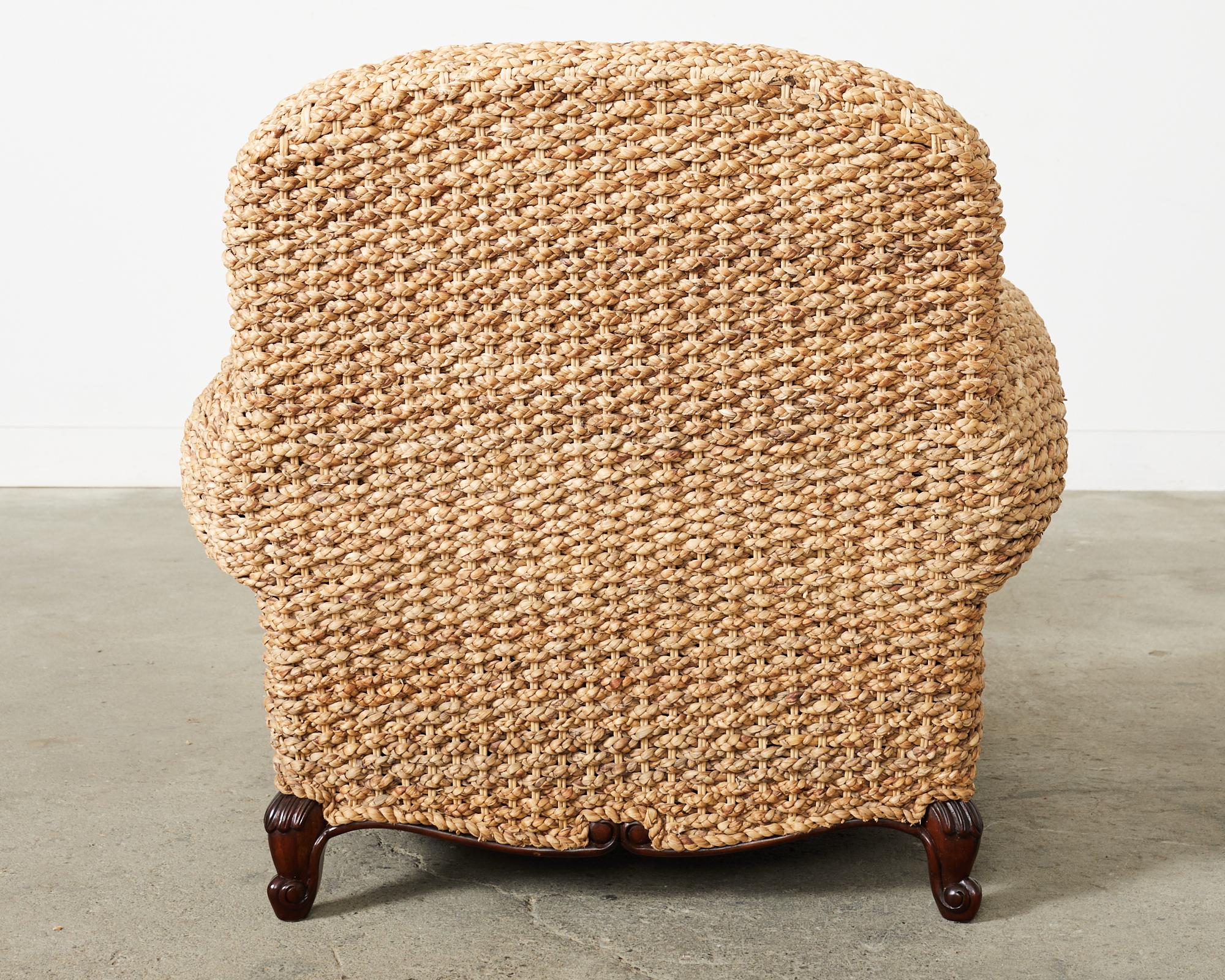 Ralph Lauren Organic Modern Woven Seagrass Lounge Chair For Sale 10