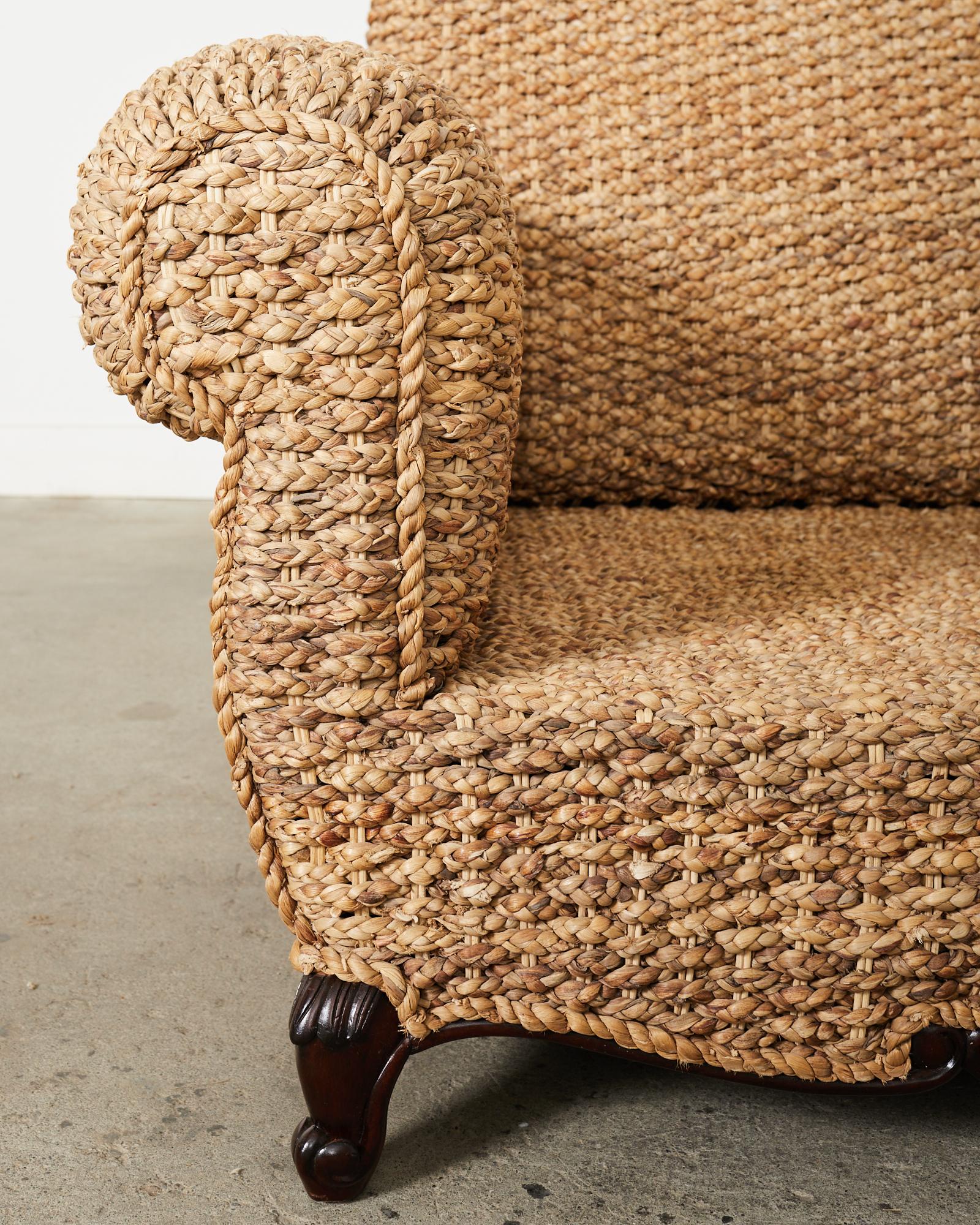 Ralph Lauren Organic Modern Woven Seagrass Lounge Chair (Stoff) im Angebot