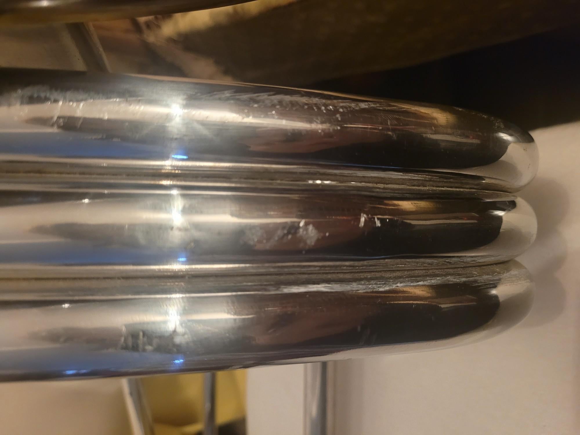 Americano Ralph Lauren, Coppia di grandi poltrone cromate, XX secolo in vendita