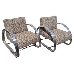 Ralph Lauren, paire de grands fauteuils chromés, XXe siècle