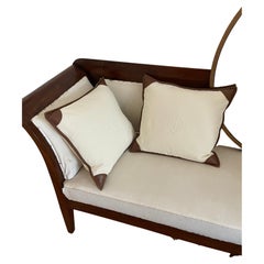 Ralph Lauren Pair Pillows Linen Leather Down Feather