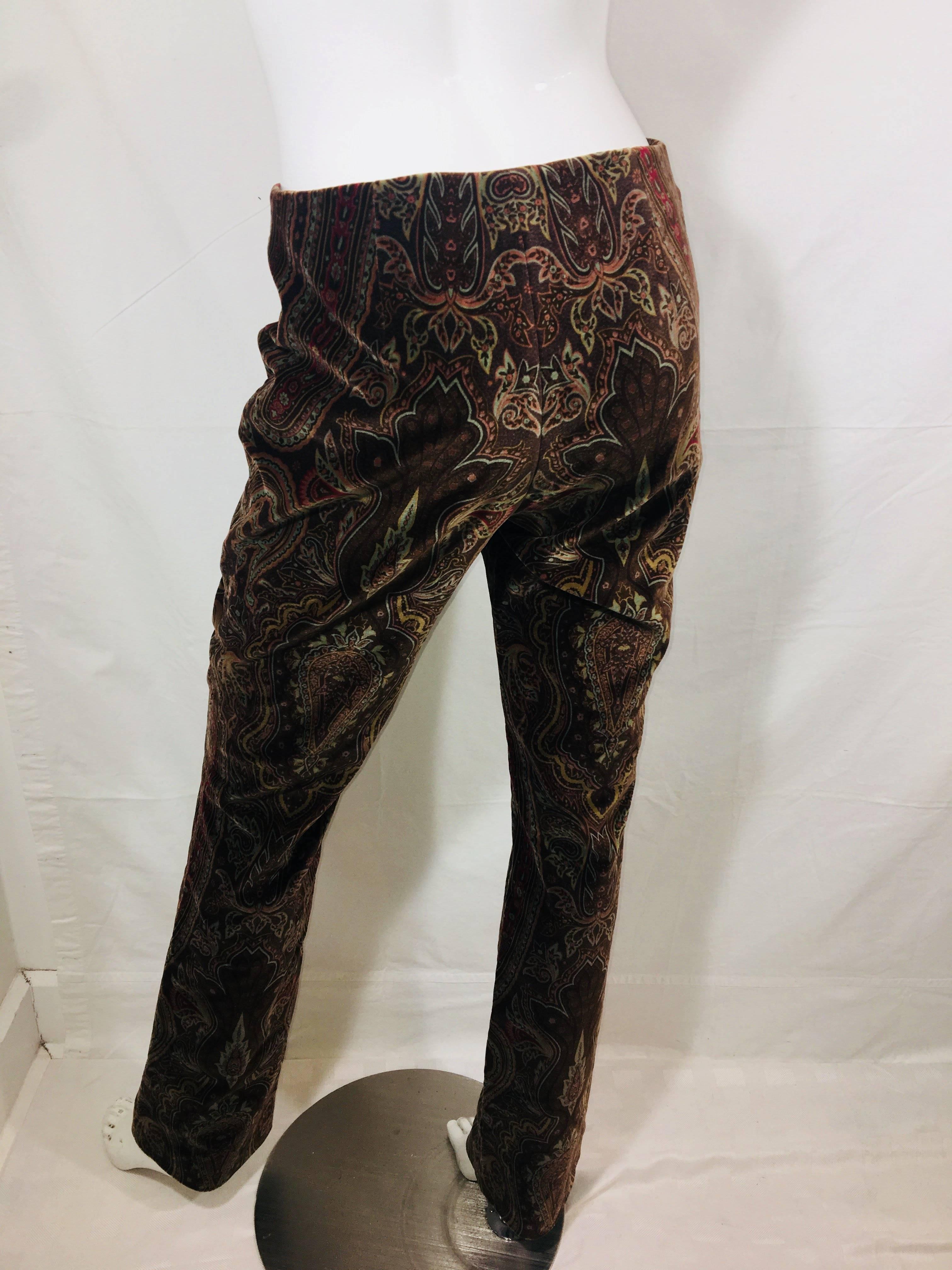 Ralph Lauren Paisley Pant In Excellent Condition In Bridgehampton, NY