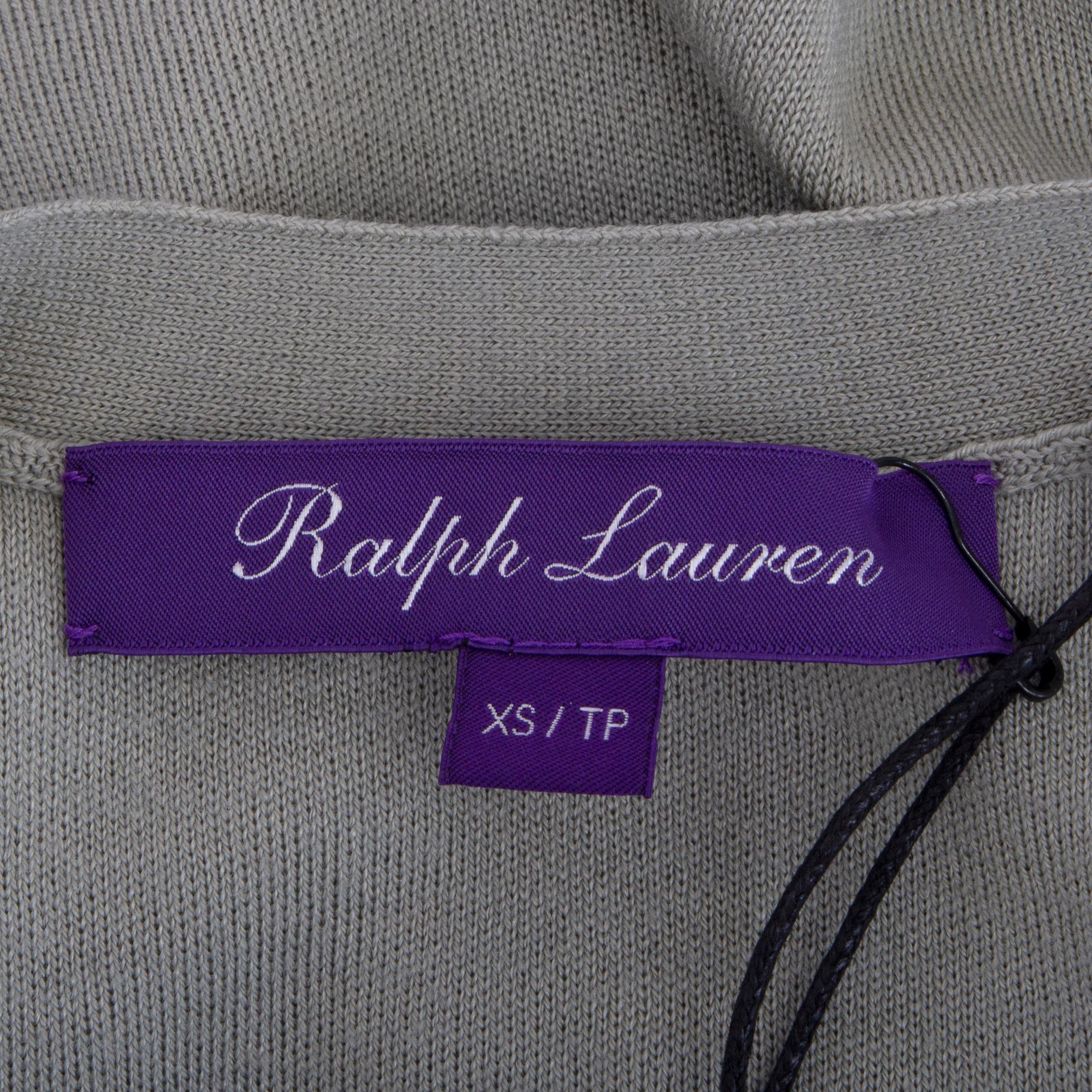 RALPH LAUREN pale green wool & silk BUTTON FRONT Cardigan Sweater XS For Sale 1