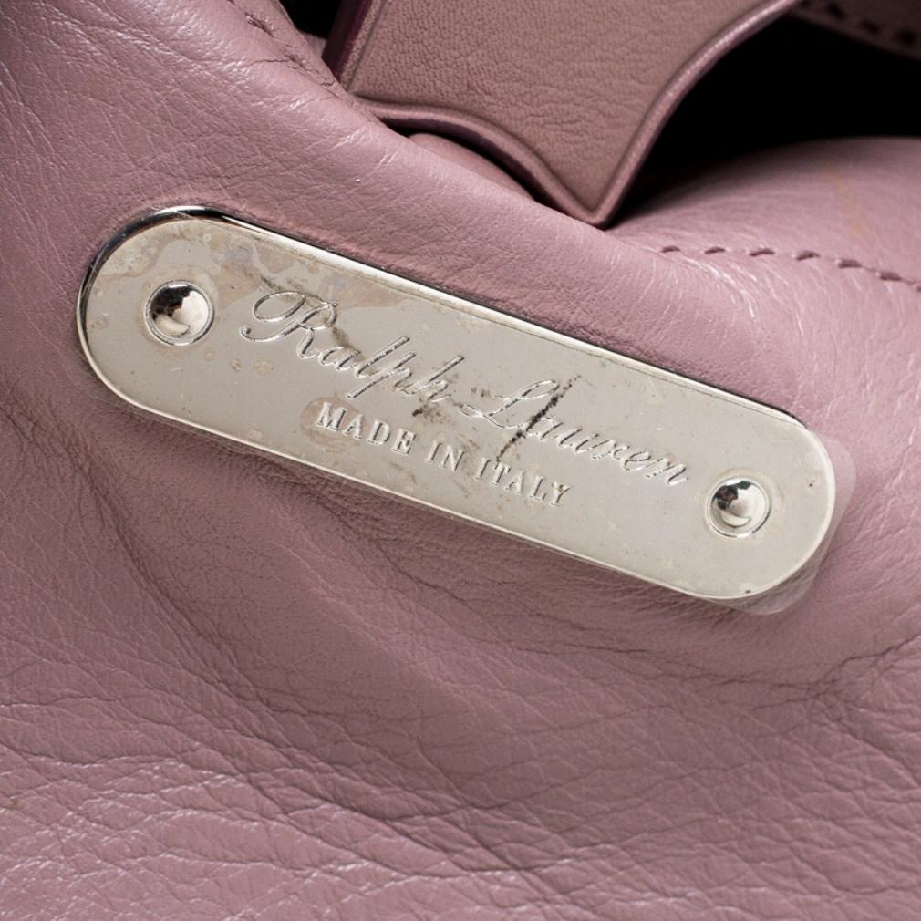 Women's Ralph Lauren Pale Pink Leather Mini Ricky Tote