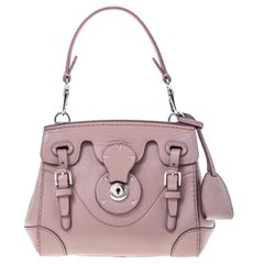 Mini fourre-tout Ricky en cuir rose pâle Ralph Lauren