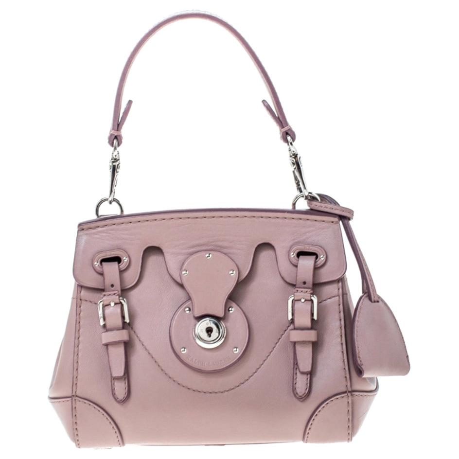 Ralph Lauren Pale Pink Leather Mini Ricky Tote