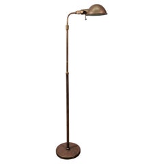 Retro Ralph Lauren Patinated Brass Adjustable Pharmacy Floor Lamp