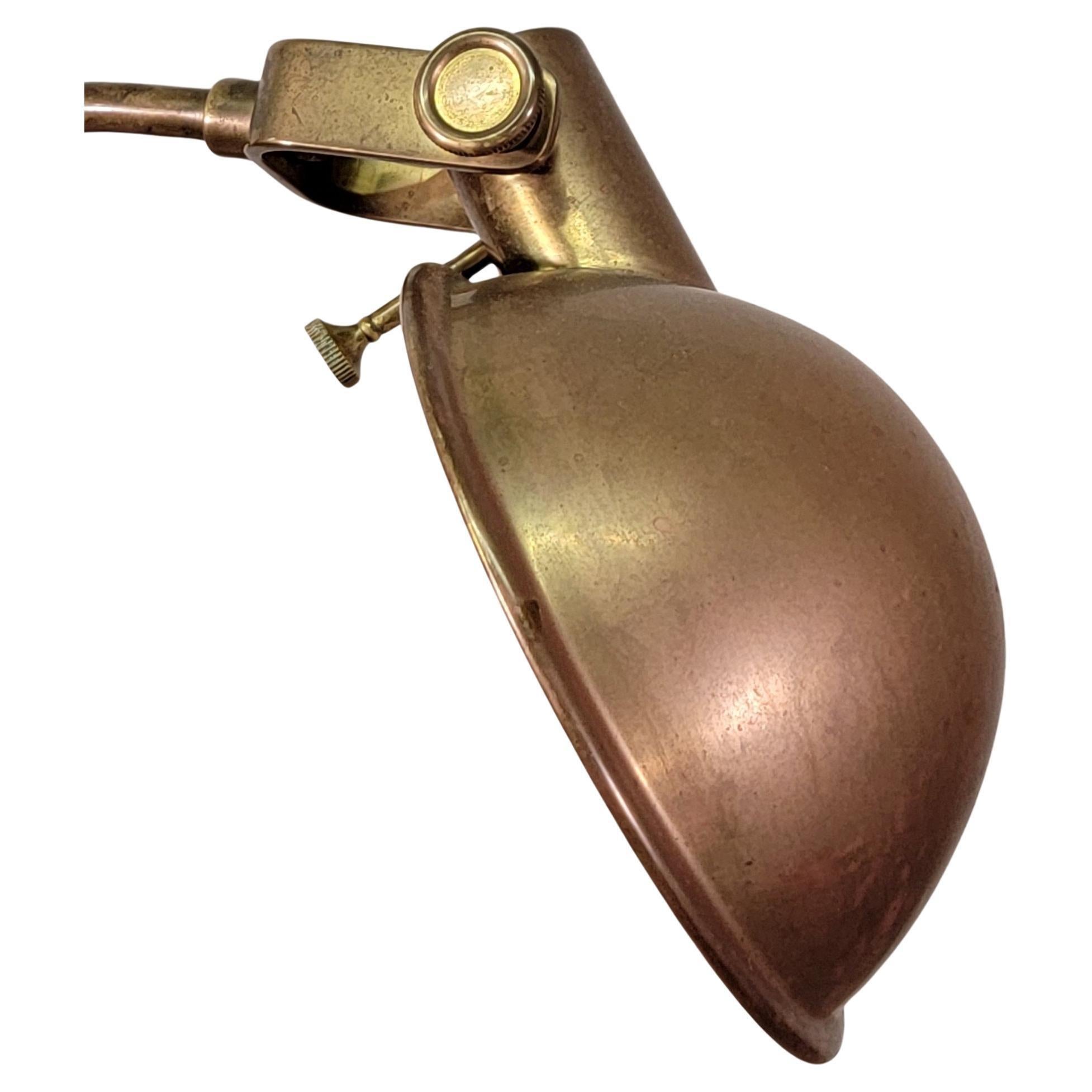 Ralph Lauren Patinated Brass Adjustable Pharmacy Floor Lamps - a Pair 1