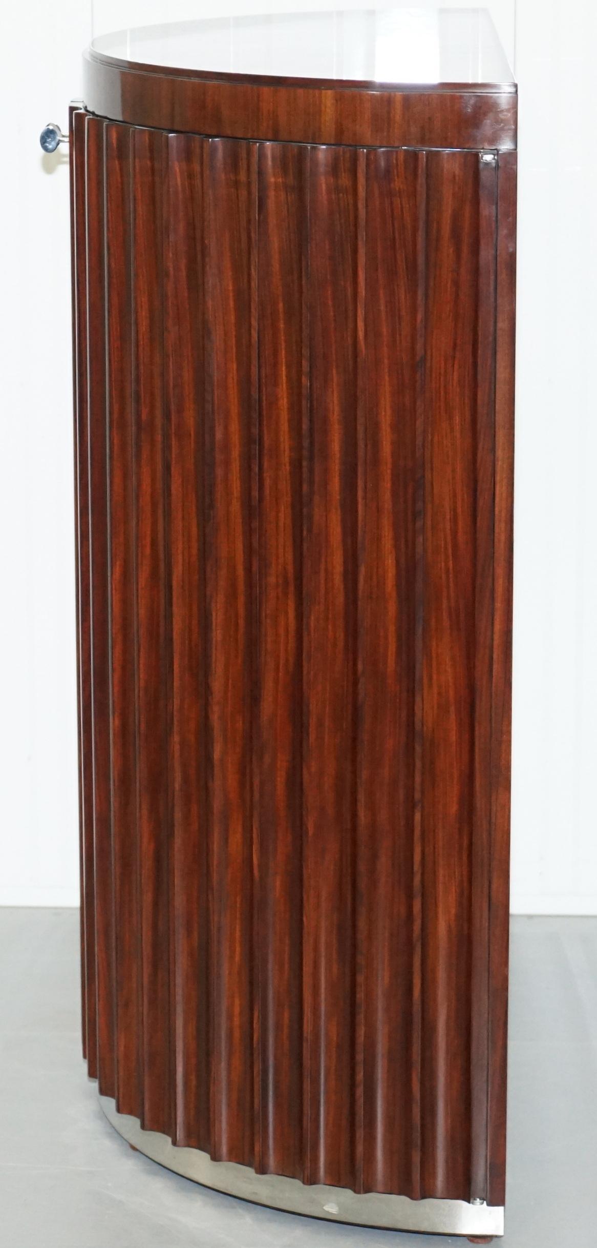 Ralph Lauren Penthouse Fluted Redwood Drinks Cabinet Cupboard 2