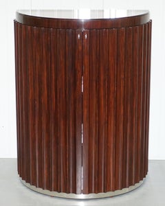 Ralph Lauren Penthouse Fluted Redwood Drinks Cabinet Cupboard