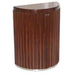 Armoire à boissons en bois rouge cannelé Ralph Lauren Penthouse Cupboard