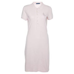 Ralph Lauren Pink Cotton Pique Polo Mini Dress M