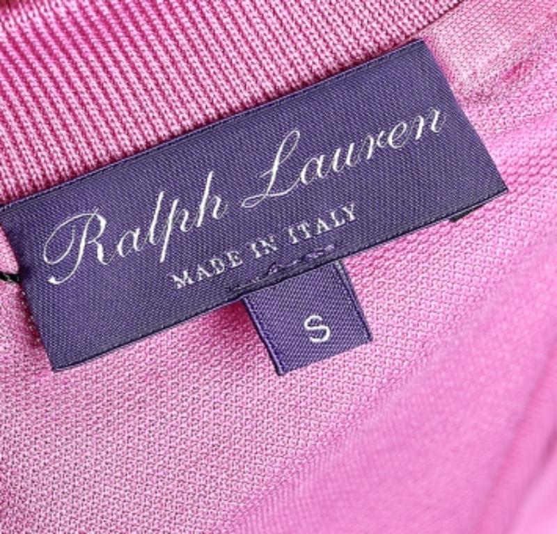 Rose Ralph Lauren Polo à manches courtes en piqué de coton rose S en vente