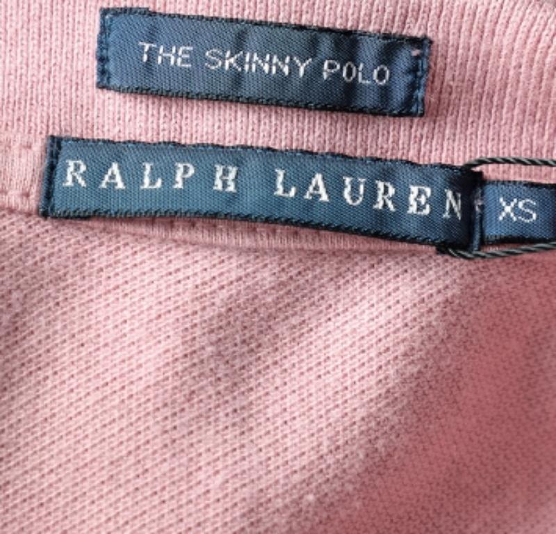 T. Ralph Lauren Rosa Cotone Piqué Skinny Polo S In condizioni buone in vendita a Dubai, Al Qouz 2
