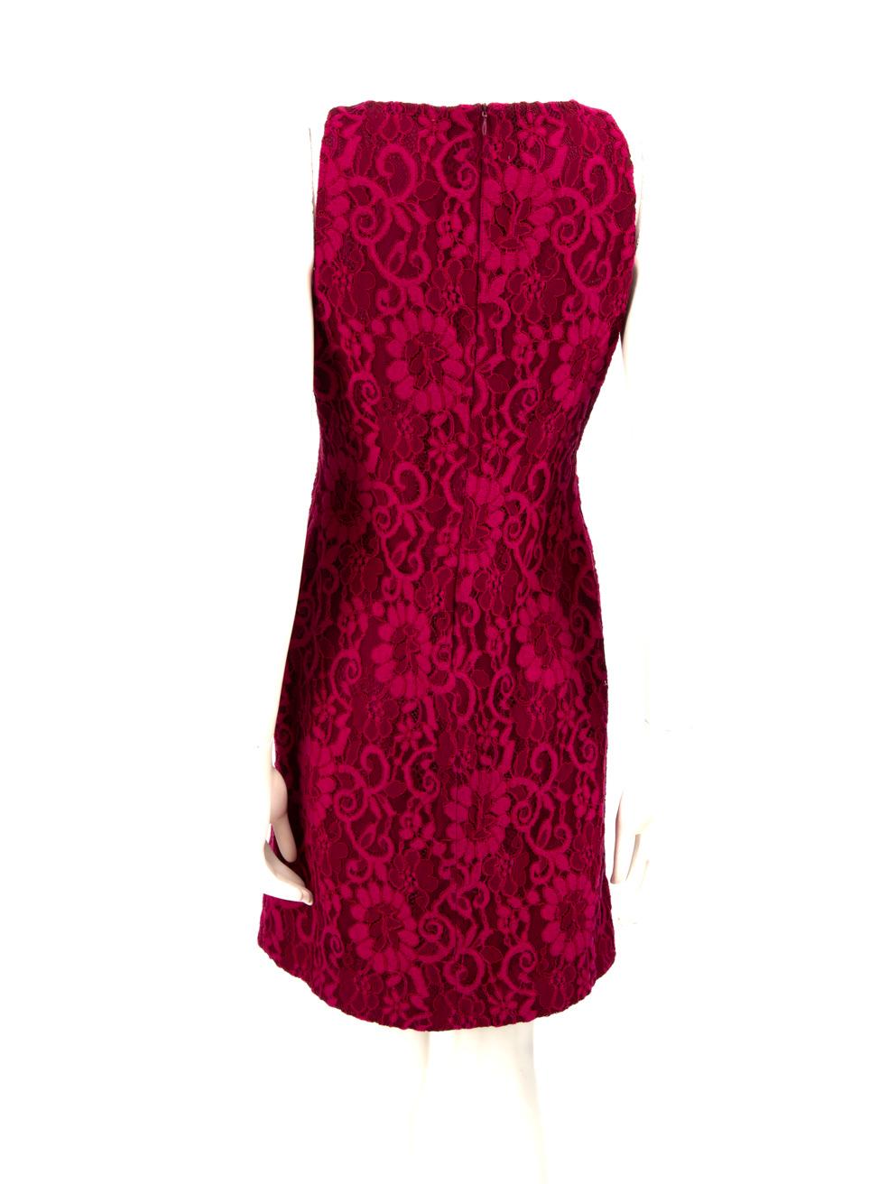 Ralph Lauren Pink Floral Lace Mini Dress Size XXS In Excellent Condition For Sale In London, GB