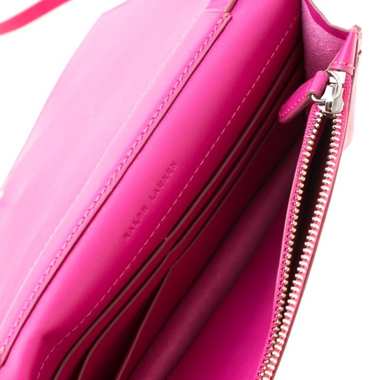 Ralph Lauren Pink Leather Mini Vachetta Stirrup Crossbody Bag For Sale at  1stDibs
