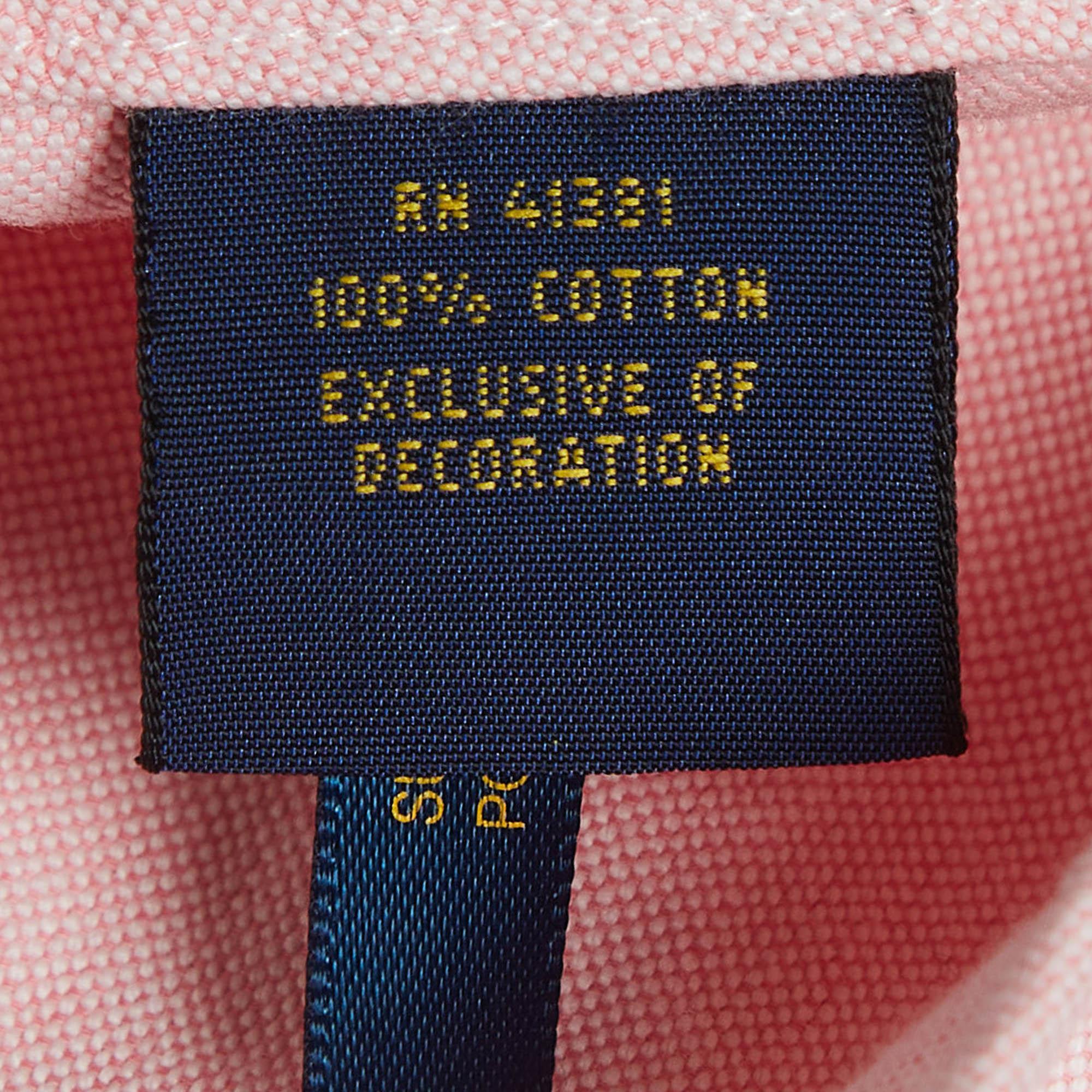 Ralph Lauren Pink Logo Embroidered Cotton Button Down Shirt XS 1