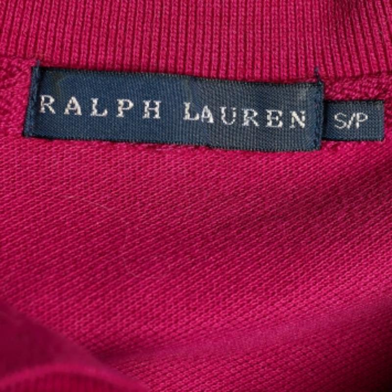 Women's Ralph Lauren Pink Logo Embroidered Cotton Pique Polo T-Shirt S For Sale