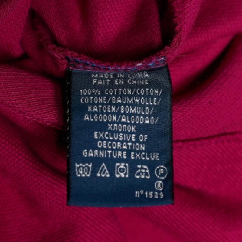 Ralph Lauren Pink Logo Embroidered Cotton Pique Polo T-Shirt S For Sale 1