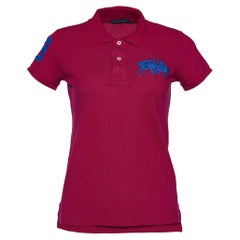 Ralph Lauren Pink Logo Embroidered Cotton Pique Polo T-Shirt S