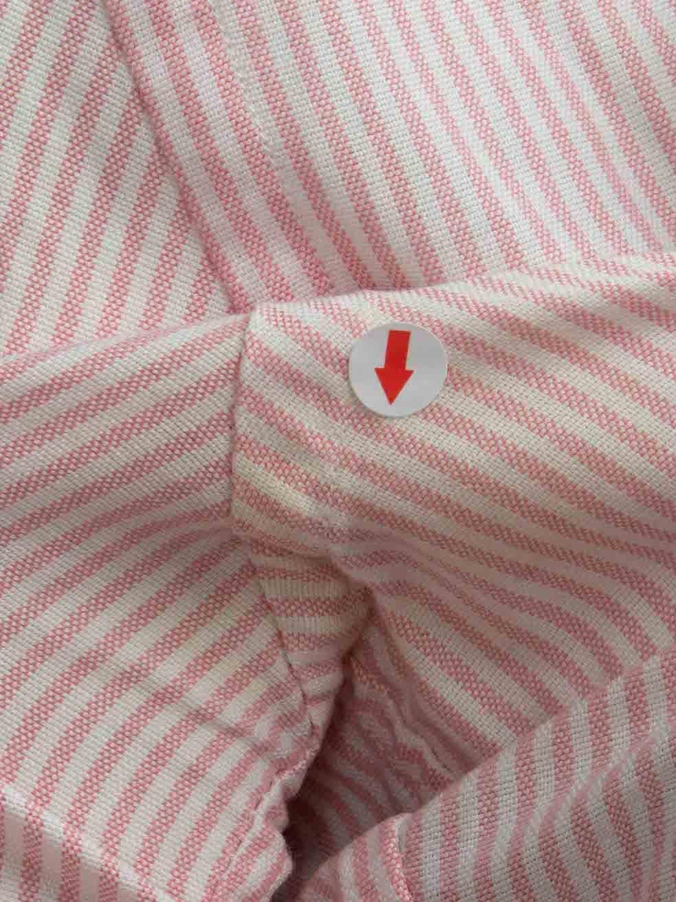 Women's Ralph Lauren Pink Striped Long Sleeves Shirt Size M For Sale