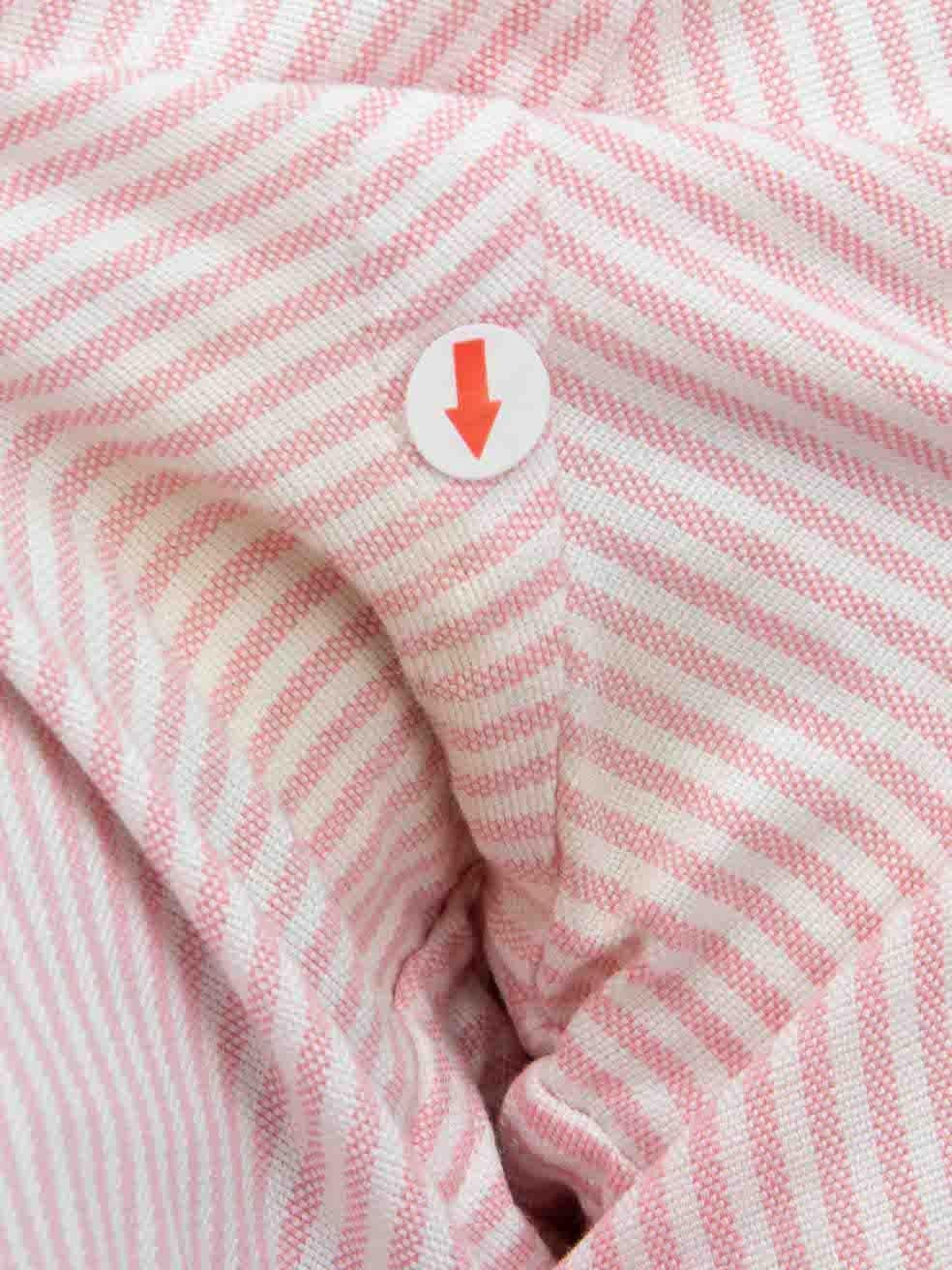 Ralph Lauren Pink Striped Long Sleeves Shirt Size M For Sale 1