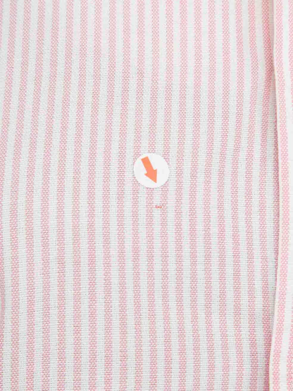 Ralph Lauren Pink Striped Long Sleeves Shirt Size M For Sale 2