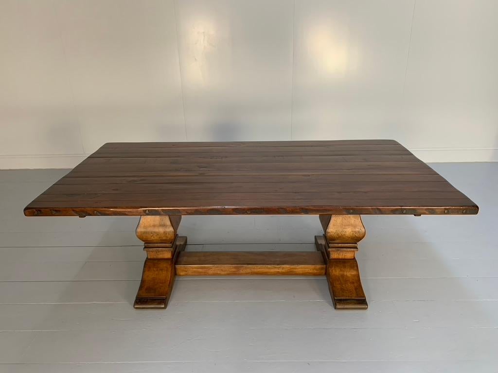 Cuir Table de salle à manger et ensemble de 8 chaises Polo Ralph Lauren en vente