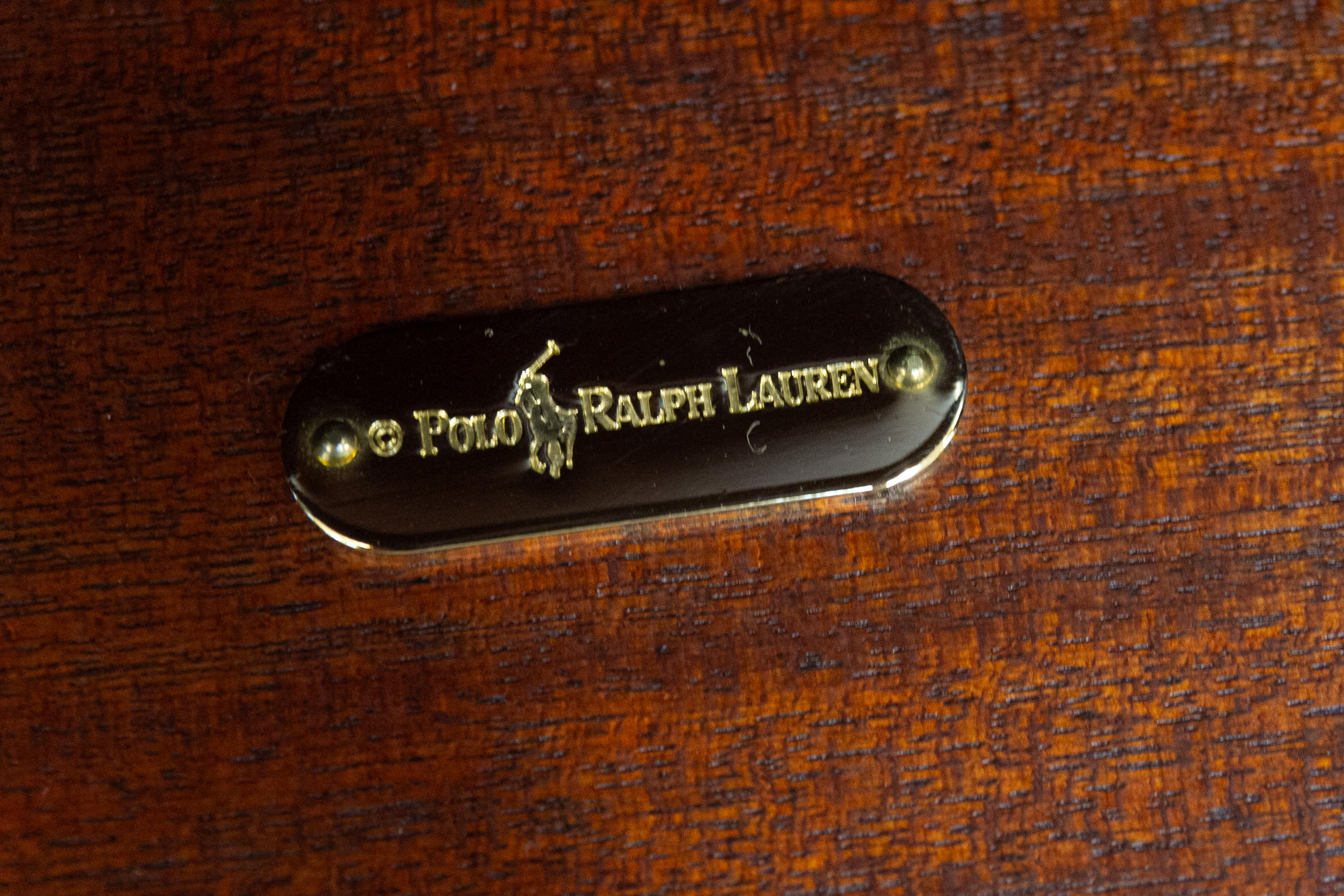 20th Century Ralph Lauren Polo Mahogany Bedside Tables, 1990s. Set of 2. For Sale