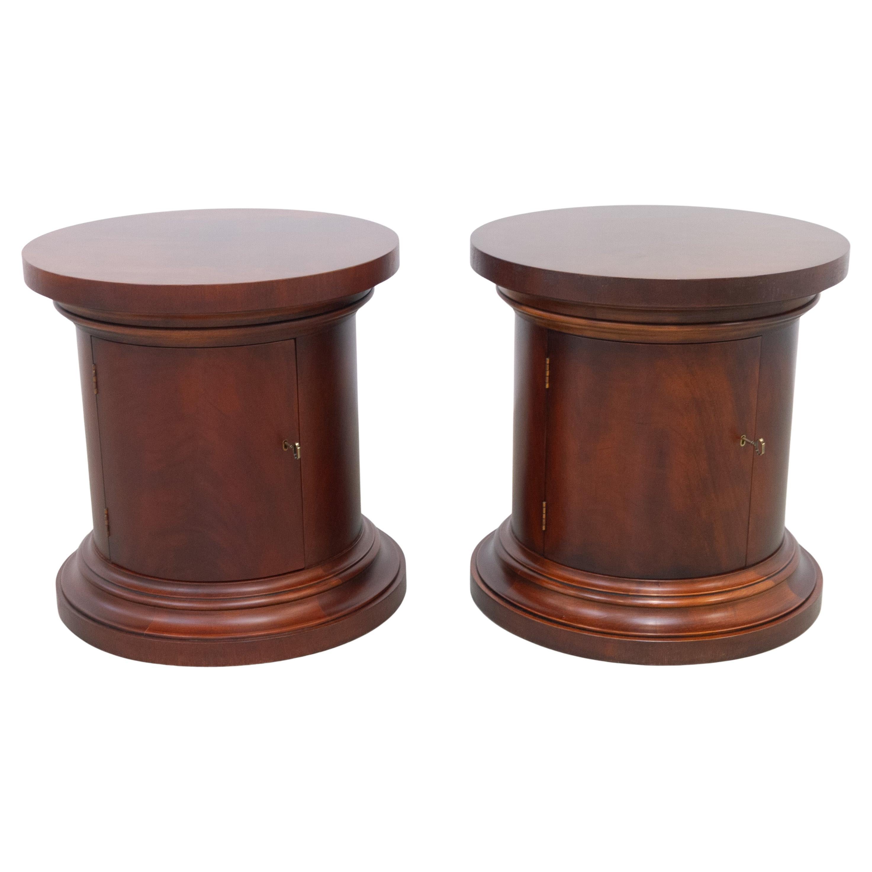 Ralph Lauren Polo Mahogany Bedside Tables, 1990s. Set of 2. For Sale