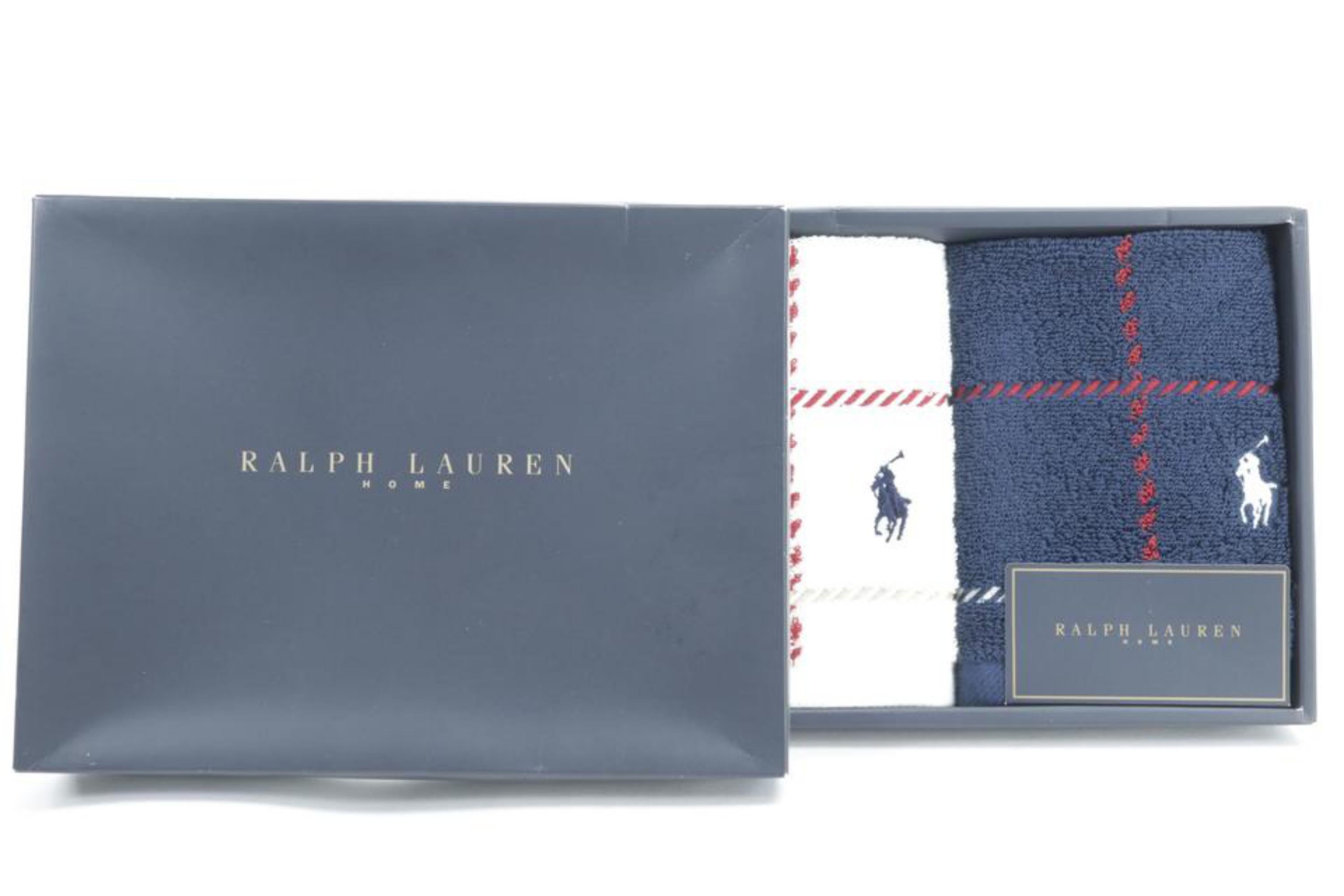 Ralph Lauren Polo Towel Set Navy 2M54a 7