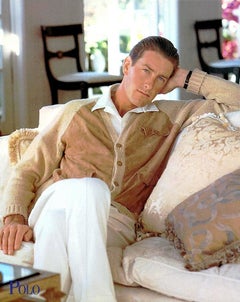 Ralph Lauren Polo Unisex 1989 Lambsuede & Silk Knit Cardigan Documented Campaign