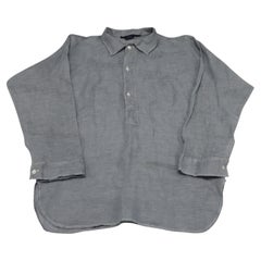 Camicetta Popover di Ralph Lauren in lino grigio