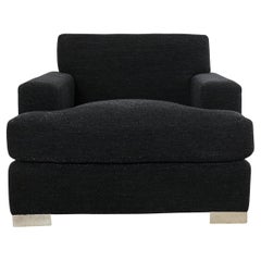 Ralph Lauren Pryce Club Chair Polished Steel Sled Feet